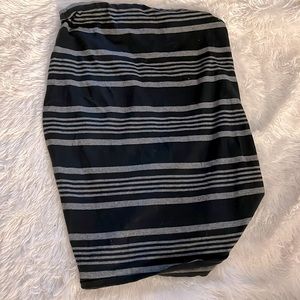 Suzy Shier black and Grey stripped MIDI Skirt